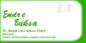 endre buksa business card